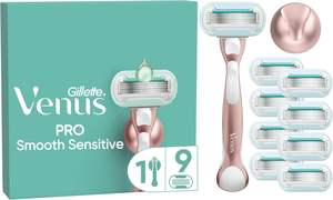 Gillette Venus Pro Système de rasage lisse et sensible pour femmes, 1 manche, 9 lames de rechange, 5 lames en forme de diamant - Product Image 6