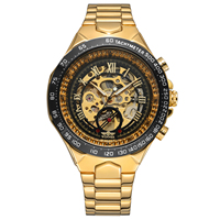 Jam Tangan Pria Forsining T-Winner Laris Manis, Tali Baja Anti Karat, Merek Mewah, Model Skeleton Otomatis
