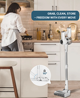 Aspirateur Cyclone Sans Fil Portable et Léger avec Fonction de Nettoyage à Sec pour Poils d'Animaux, Maison et Voiture