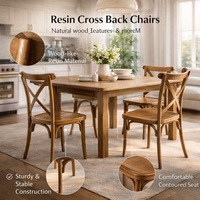 Vente en gros usine : Chaises et tables de luxe en résine à dossier croisé pour événements, mariages en extérieur et fêtes d'enfants