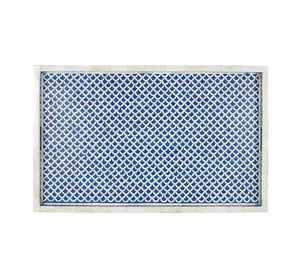 Plateau d'incrustation d'os personnalisé exquis inspiré de l'artisanat artistique arabe fait à la main parfait pour le style de maison haut de gamme et les cadeaux du Ramadan - Product Image 2