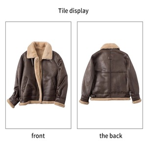 Blouson aviateur en cuir véritable grande taille 6XL 7XL pour hommes, veste décontractée à capuche, imperméable et respirante, couleur unie - Product Image 5