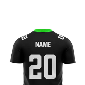 Maillot de football américain en mesh personnalisé, col en V, style streetwear, impression par sublimation hip-hop, design personnalisé, couleur personnalisable, coupe ample. - Product Image 3