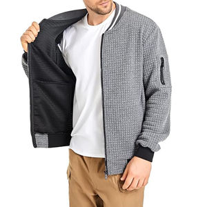 แจ็กเก็ตบอมเบอร์แขนยาวคอลูกเรือปักตัวอักษรเสื้อโค้ทผ้าลูกฟูกสำหรับผู้หญิงแจ็คเก็ตฤดูหนาว - Product Image 2