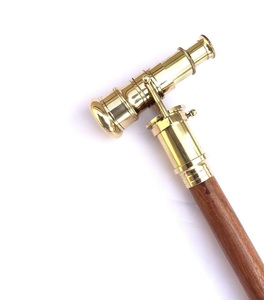 Shubham <b>Wooden</b> <b>Walking</b> <b>Stick</b> With Solid Fitted Brass Horse Head Simple <b>Wooden</b> Cane - Product Image 3