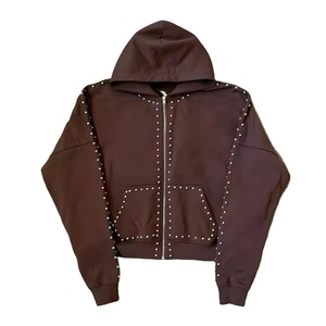 Sweat à capuche polaire unisexe 2026 personnalisé, coupe oversize, couleur unie, avec poche kangourou et cordon de serrage, 100 % coton, idéal pour l'hiver - Product Image 1
