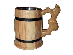 Taza de café de cerveza de madera de cerámica de color personalizado con taza de mango de madera taza de estilo único con mango de madera para Navidad - Product Image 6