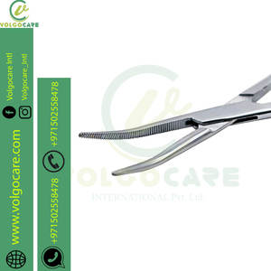 Pince à artères en acier inoxydable tête incurvée pince hémostatique à cliquet pince porte-aiguille taille incurvée 18cm - Product Image 5