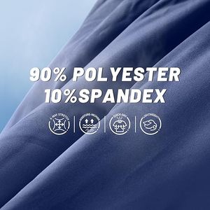 Pantalones cortos informales hasta la rodilla de verano para hombre con bolsillos con cremallera, cintura elástica de tela de secado rápido, logotipo personalizado disponible - Product Image 6