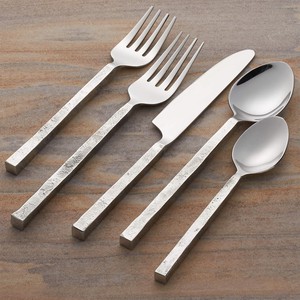 Élégant ensemble de couverts en métal argenté poignée à motif de pierre de la meilleure qualité d'Inde - Product Image 2