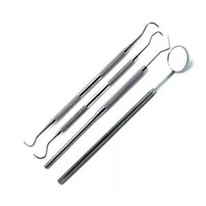 Ensemble d'instruments dentaires Taidoc en acier inoxydable de qualité supérieure, certifiés CE de classe I, manuels, 4 pièces, réutilisables - Product Image 2