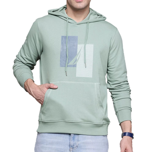 Sudadera con capucha para hombre de gran tamaño 100% algodón polar ecológico impermeable logotipo personalizado bordado impresión Streetwear - Product Image 1