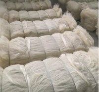 Fibre de sisal brute en mèche pour le filage, les tissus non tissés et le matériau de remplissage pour béton, écologique, longueur 110-130 cm