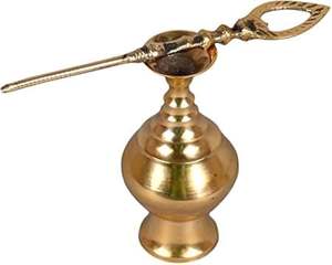 Porte-Surma Classique en Laiton Pur, Cadeau Islamique, Eyeliner Arabe, Organisateur de Maquillage Décoratif, Rangement de Poudre de Surma - Product Image 1