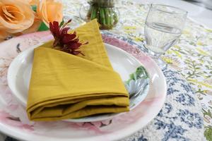 100% servilletas de tela de lino en óxido, servilletas de fiesta de boda de Navidad suavizadas hechas a mano para cocina servilletas de lino suave - Product Image 3