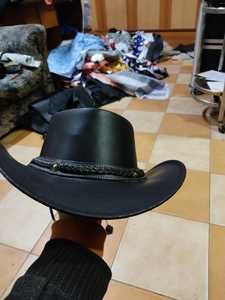 Sombrero de Vaquero Occidental Unisex de Ala Ancha, Hecho a Mano, de Cuero Genuino, Impermeable y de Diseño Atemporal, Venta al por Mayor Personalizada - Product Image 3