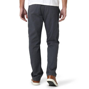 กางเกงคาร์โก้ลำลองสีเทาสำหรับผู้ชาย น้ำหนักเบา เป็นมิตรกับสิ่งแวดล้อม แห้งเร็ว ระบายอากาศได้ดี ผลิตจากโพลีเอสเตอร์/ผ้าฝ้ายแคนวาสแบบยั่งยืน เอวกลาง - Product Image 3