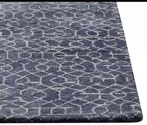 Ballard Royal Landon Beige 100% tapis en laine fait à la main Style parsien tufté motif abstrait taille personnalisée pour l'exercice de pique-nique - Product Image 3