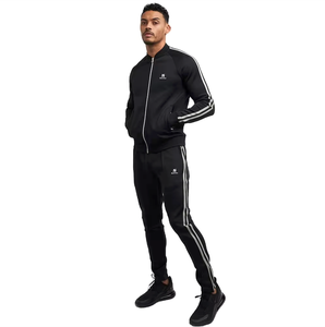 Chándal con capucha de lana de algodón negro pesado de invierno para hombre con bordado de rosas en las mangas antibacteriano y transpirable - Product Image 1