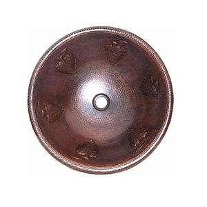 Évier de cuisine de forme ronde de taille personnalisée en cuivre martelé de nouvelle conception pour fournisseur en gros - Product Image 2