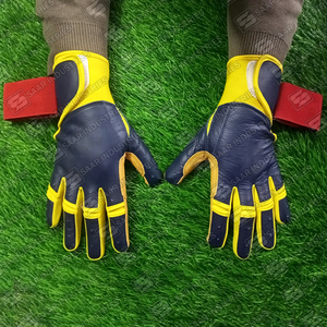 Customized Genuine Cowhide Leather Baseball Batting Gloves Soft Lightweight Long Cuff Design 0.8mm Thickness SAAR INDUSTRIES - Product Image 4