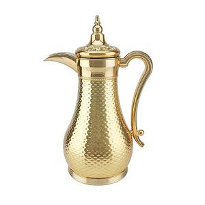 Cafetera Dallah de latón hecha a mano de alta calidad con grabado de níquel y acabado pulido para vajilla cafetera árabe - Product Image 5