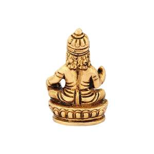 Latón hecho a mano Dhan Kuber Murti Idol estatua 100 GM para oficina en casa Kuber Maharaj Murti Metal Craft 100 GM - Product Image 4