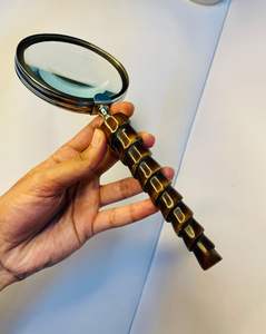 Loupe de créateur en résine antique faite à la main avec un design torsadé unique Artisanat en métal Loupe en résine faite à la main - Product Image 4