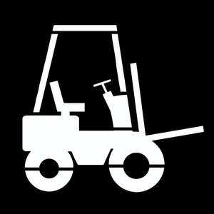 Parking Equipment <b>Forklift</b> Composite Template 100x100cm - Product Image 1