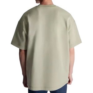 เสื้อยืดทรงบ็อกซ์ฟิต โอเวอร์ไซส์ ผ้าแคนวาส ระบายอากาศได้ดี เป็นมิตรกับสิ่งแวดล้อม สไตล์สตรีทแวร์ เรียบง่าย สำหรับผู้ชาย ทรงบ็อกซ์ ไหล่ตก - Product Image 5