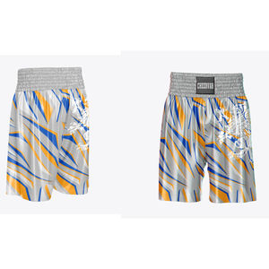 Pantalones cortos MMA personalizados, bañadores de boxeo que absorben la humedad, ropa de artes marciales con mezcla avanzada de poliéster - Product Image 1