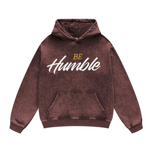 เสื้อฮู้ดล้างกรดแบบสวมหัวแขนยาวสำหรับผู้ใหญ่ผู้ชายเสื้อมีฮู้ดซักด้วยกรดพร้อมพิมพ์โลโก้บนหน้าจอออกแบบได้ตามต้องการ - Product Image 5