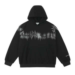 Custom Embroidery Acid Wash Zip Sweatshirt Heavy Weight Streetwear Sun Faded Cropped Distress Hoodie for Men Winter Boxy Sun - Product Image 4