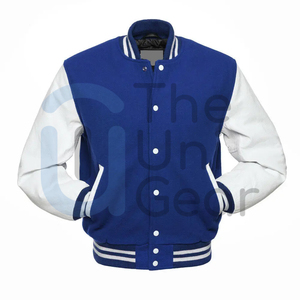 Veste universitaire sur mesure de qualité supérieure, nouvelle collection, col montant, pour homme et femme, 100% coton respirant, devant - Product Image 4