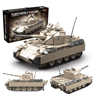 New Arrival 2025 Wholesale Anti Aircraft <strong>Tanks</strong> Armored Scale Model German Flakpanzer Anti Aircraft Vehicle Building <strong>Block</strong> - Product Image 1