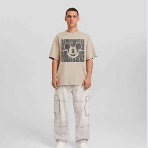 T-shirt ample et épais personnalisé avec imprimé de lavage minéral DTG avec double couche surdimensionnée 100% coton pour hommes - Product Image 2