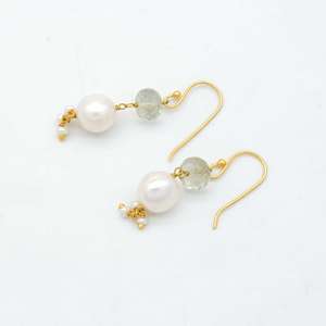 Style bohème femmes plaqué or en acier inoxydable laiton diamant boucles d'oreilles créoles bijoux en pierres précieuses fines pour cadeau - Product Image 2