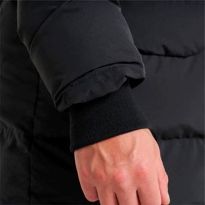 Chaqueta acolchada de palangre de carbón: ajuste regular con puños acanalados, bolsillo con cremallera en el pecho, bolsillos dobles y diseño cálido para el invierno - Product Image 3