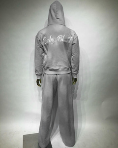 Survêtement vierge de haute qualité personnalisé coton polaire surdimensionné Baggy Hoodies décontracté Joggers costume unisexe survêtements - Product Image 3