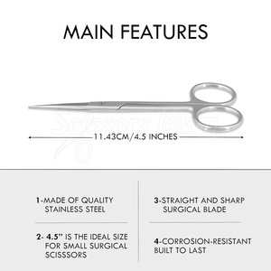 Ciseaux chirurgicaux professionnels avec poignée ergonomique pour les opérations médicales s'habillant et l'utilisation d'hôpital - Product Image 3