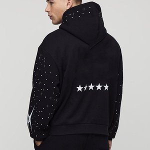 Venta al por mayor de moda diseño de diamantes de imitación personalizados para hombres chándal Streetwear chándales de alta exigencia para invierno transpirable personalizado - Product Image 5