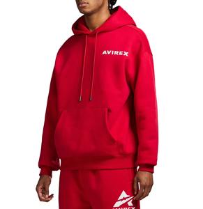 Sweat à capuche en molleton Avirex pour homme, coupe classique, 580g, respirant, coupe-vent, haute qualité, éco-responsable, streetwear d'hiver, pull-over - Product Image 5