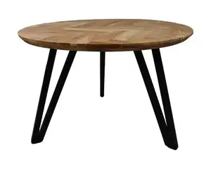 New Style Design Top Modern Swiss High Quality edge round solid wood dining table bulk product Furniture