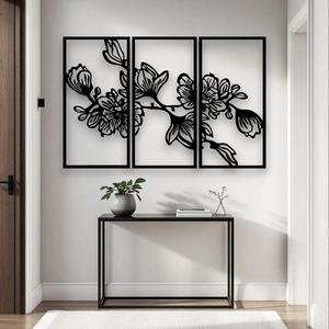 Arte de pared de Metal inspirado en la naturaleza con diseño botánico para decoración interior moderna del hogar creando y refrescante ambiente de pared - Product Image 6