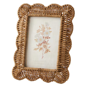 Cadre photo vintage festonné en rotin naturel de qualité supérieure cadre photo mural en osier cadres photo antiques du Vietnam - Product Image 3