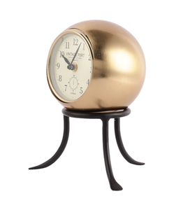 Horloge de table de luxe en laiton Ak Décor sculptural en métal pour intérieurs modernes Horloges de bureau et de table pour la maison et le bureau - Product Image 3