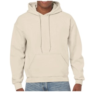 Sudadera con capucha básica de mezcla de algodón Beige personalizada, sudadera de lana Lisa Unisex, ropa de calle informal suave y cálida, Top con capucha - Product Image 6