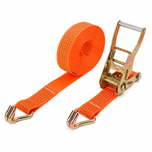 Sangle d'arrimage à cliquet personnalisée de 50 mm avec doubles crochets en J, sangle en polyester haute ténacité, capacité de 5000 kg - Product Image 6