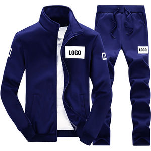 Chándal deportivo para hombre, ropa de marca privada con diseño de cremallera, para gimnasio y Fitness - Product Image 3