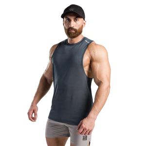 Débardeur sans manches haute performance pour hommes Chemise de sport noire et grise avec tissu évacuant l'humidité pour les sports actifs et les vêtements de fitness - Product Image 4